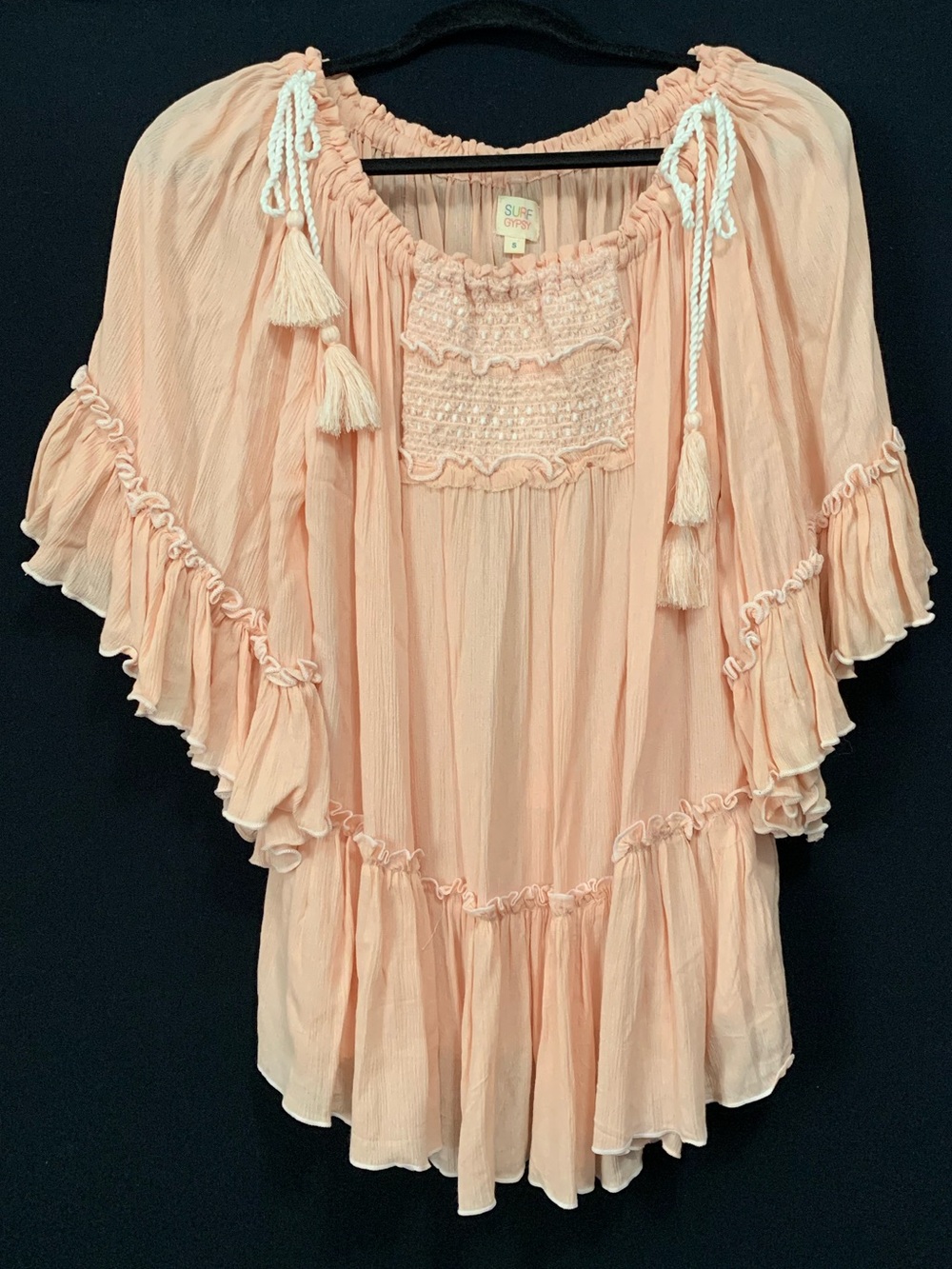 Surf Gypsy Gauze Style Embroidered Top
